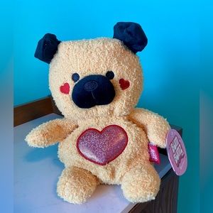 Bum Bumz Valentines • Prescott the Pug • 7.5” • NWT